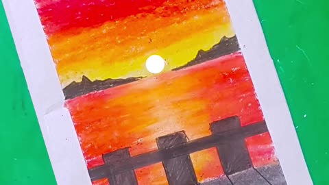 Oil Pastel Nature Painting | Easy Scenery Drawing for Beginners 🌿🎨