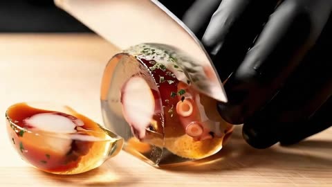 Glass Japanese Food ASMR 🍣 #oddlysatisfying #asmr #satisfying #aiasmr #asmrai #veo3