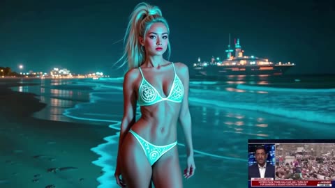 Sexy AI girls, Today's NEWS & Events! AI women perfection in motion in micro bikini thongs