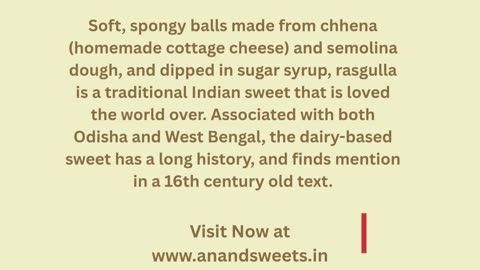 Soft & Juicy Rasgulla – Traditional Bengali Sweet | Anand Sweets