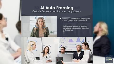 3-in-1 4K Webcam with Microphones and Speaker, AI Auto-Tracking 5X Digital Zoom