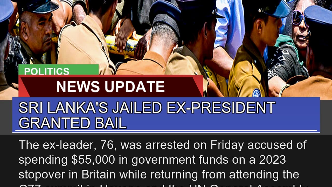 Sri Lankas Jailed Expresident Granted Bail