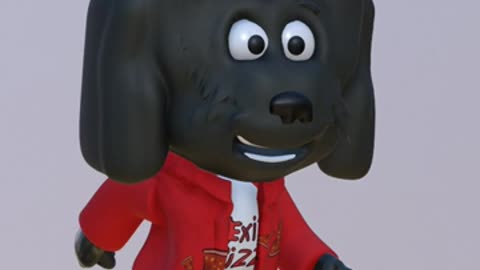 Lexi: your pizza will arrive in a flash, lexi's run animation in work