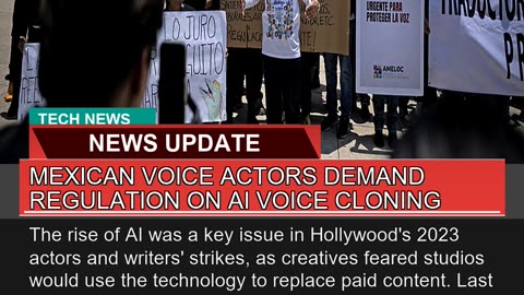 Mexican Voice Actors Demand Regulation on Ai Voice