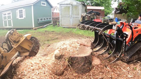 This Giant Pecan Stump Stood in the Way of a New Garage… Until Now!