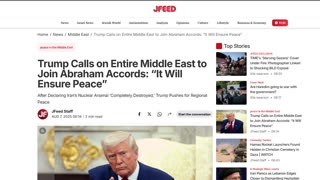 TRUMP WANTS PEACE IN THE MIDDLE EAST, CALLS FOR ALL TO JOIN ABRAHAM ACCORD.