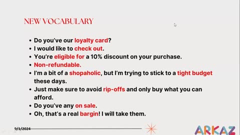 Talking about Shopping(8)