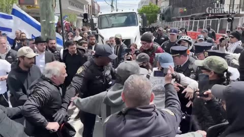 100 jewish men attacks a women!