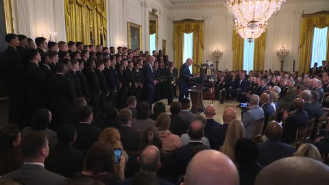 President Trump Participates in a Commander-in-Chief Trophy Presentation to the Navy Midshipmen