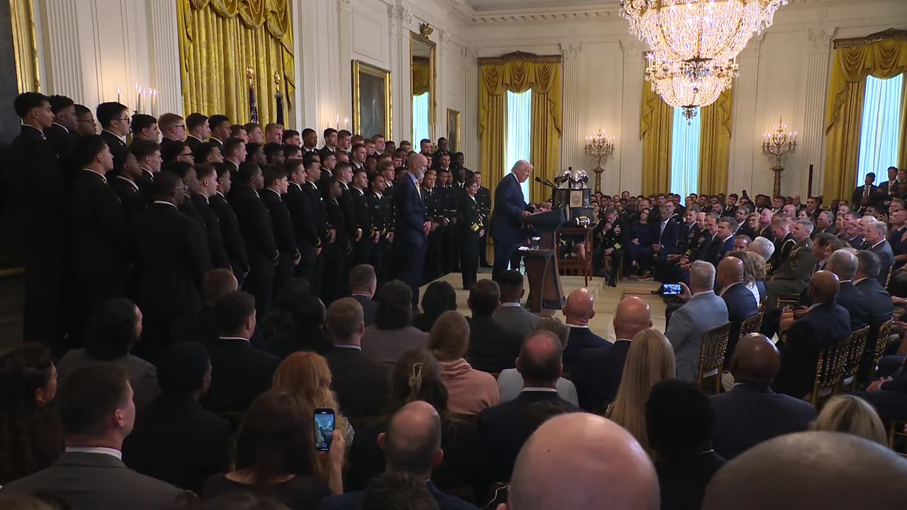 President Trump Participates in a Commander-in-Chief Trophy Presentation to the Navy Midshipmen