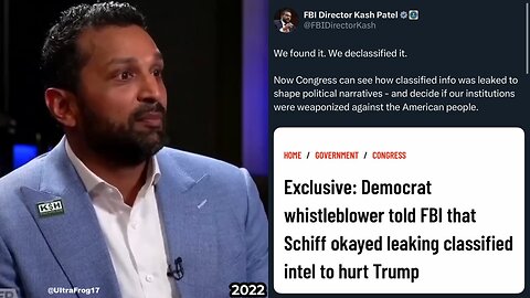 Kash Patel just proved through declassified documents that Adam Schiff was directing the leaking