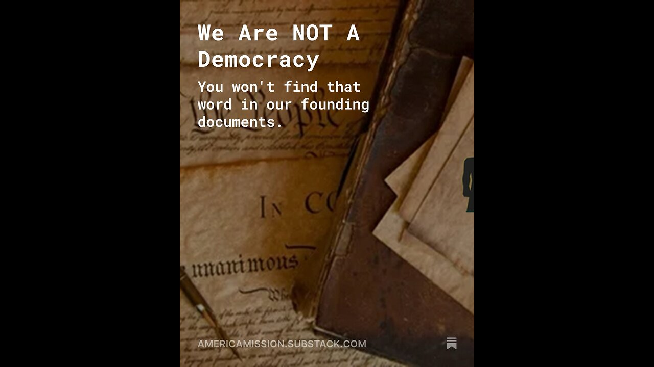 We Are NOT A Democracy