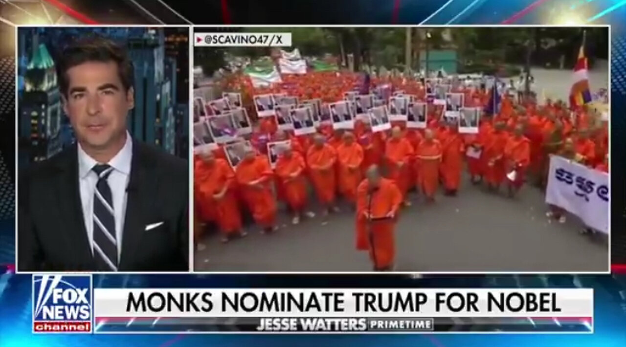 70K Monks Break Vow of Silence to Nominate Trump for Nobel Peace Prize