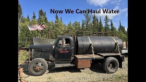 Water Tank Shortened Fits a Lot Better on 46 Chevy Truck July 28 2025
