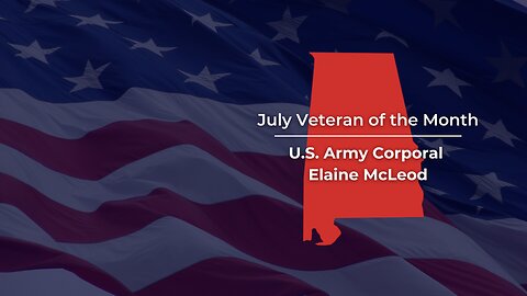 Senator Tuberville Recognizes Elaine McLeod as the July "Veteran of the Month"