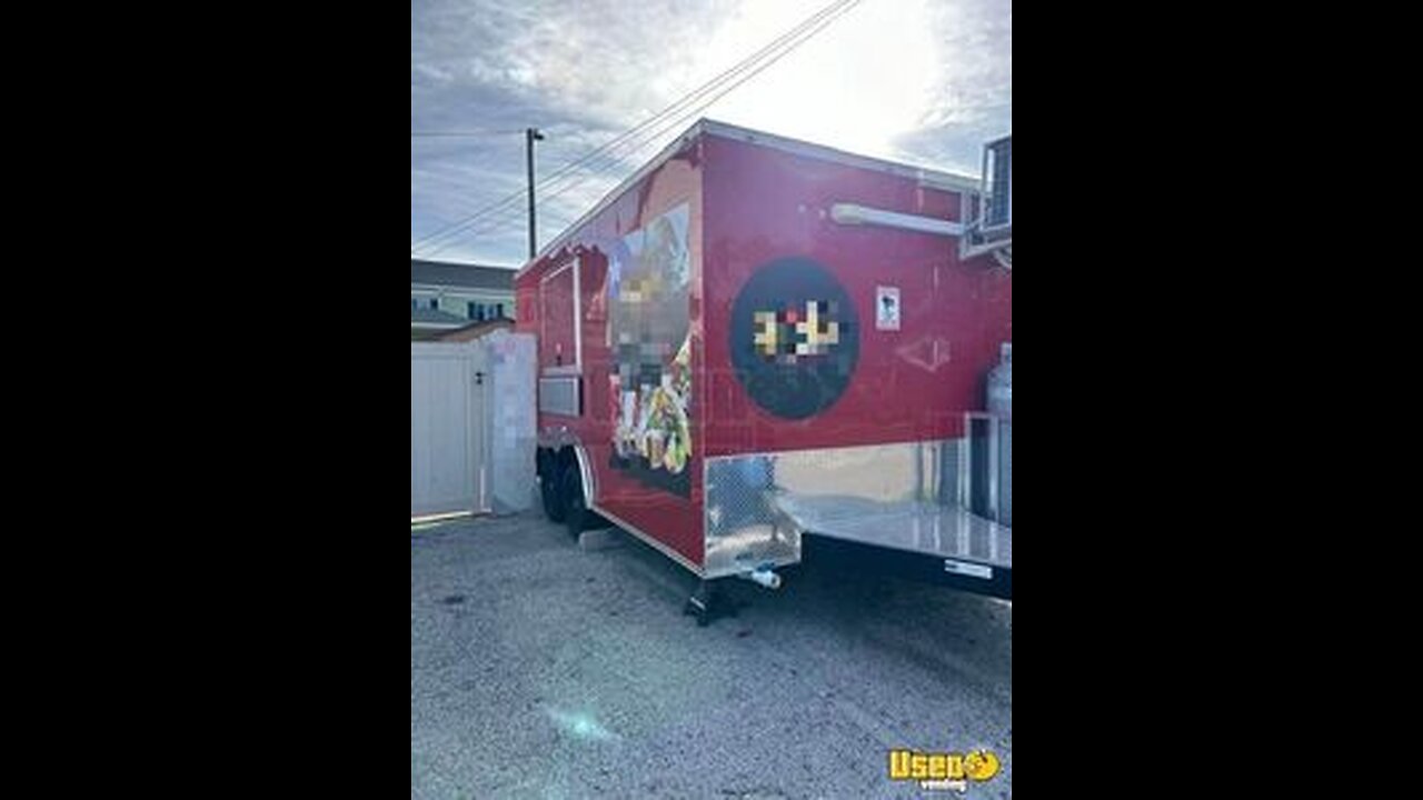 Like-New - 2023 8.5' x 16' Kitchen Food Concession Trailer with Pro-Fire Suppression