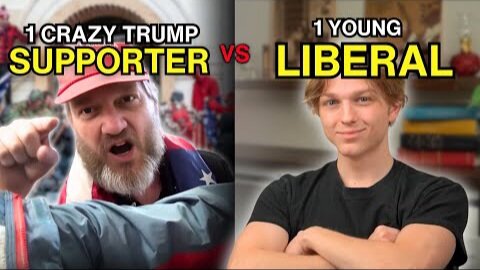 Trump Voter MELTS DOWN Faced Against Young Liberal