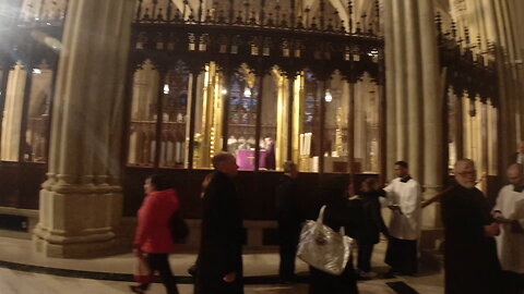Christians at St. Patrick's Cathedral on Ash Wednesday