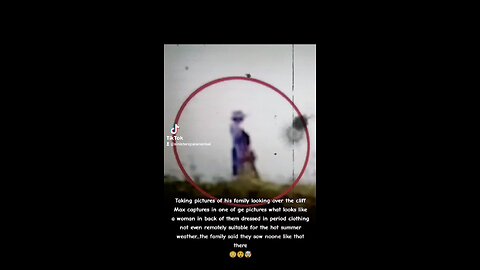 Ghost captured on edge of cliff
