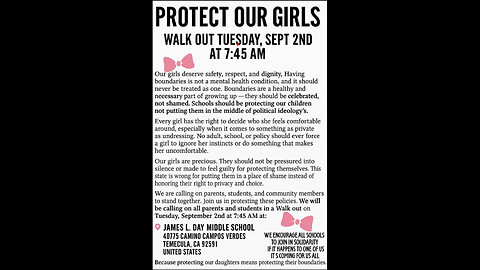 Eye of the STORM LIVE-> Protect Our Girls Wall Out
