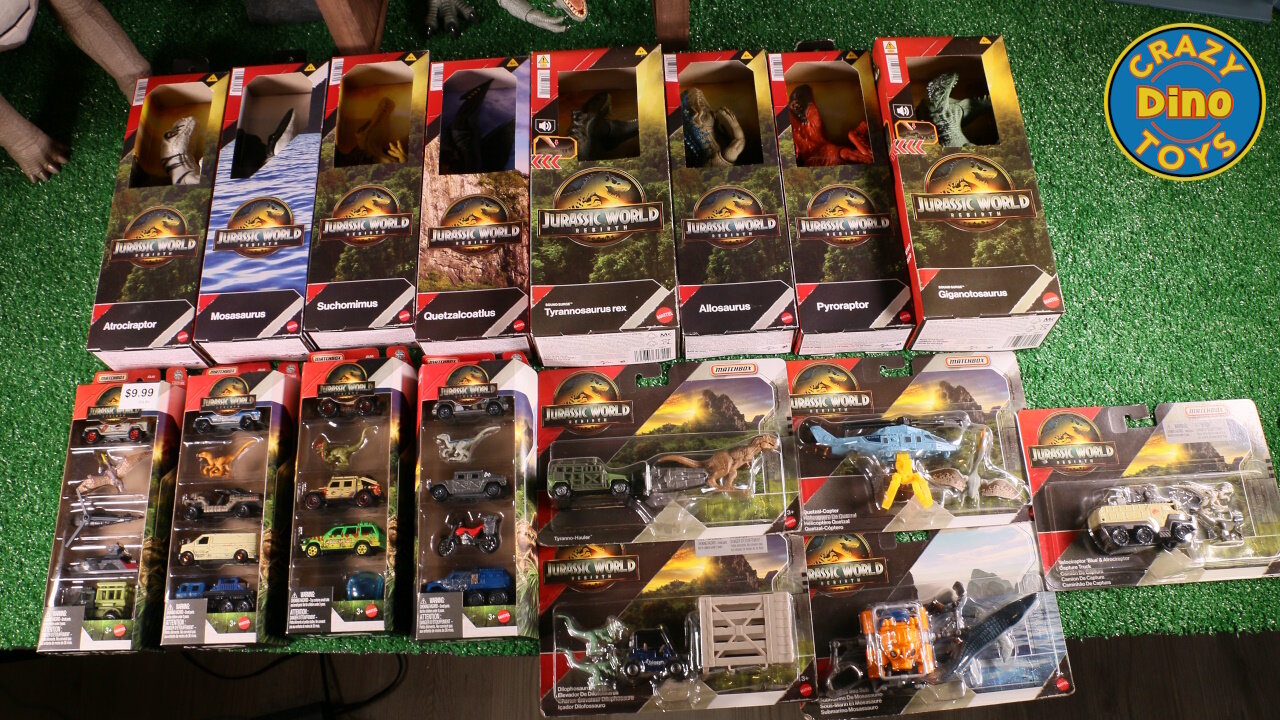 17 New Jurassic World Rebirth Dinosaur Toys Unboxed 2025 Tail Thrasher Spinosaurus Mattel Dino Toys