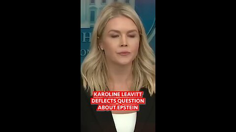 Trump's Press Secretary DODGES Question About Jeffrey Epstein.