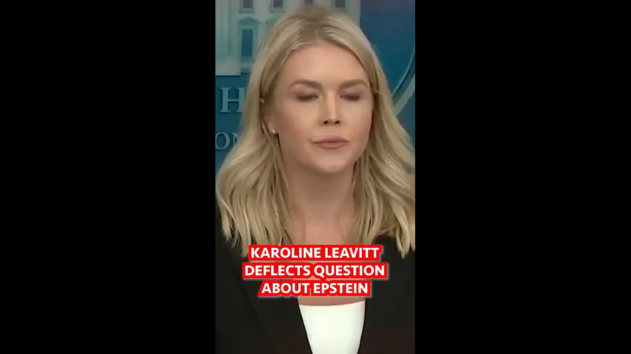 Trump's Press Secretary DODGES Question About Jeffrey Epstein.