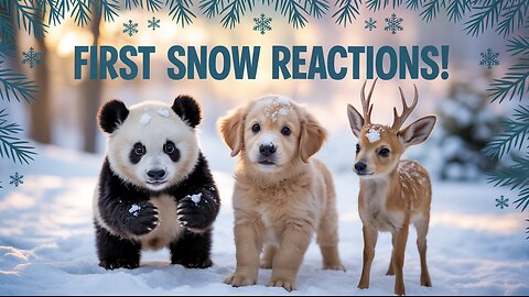 Baby Animals React to Snow for the First Time ❄️