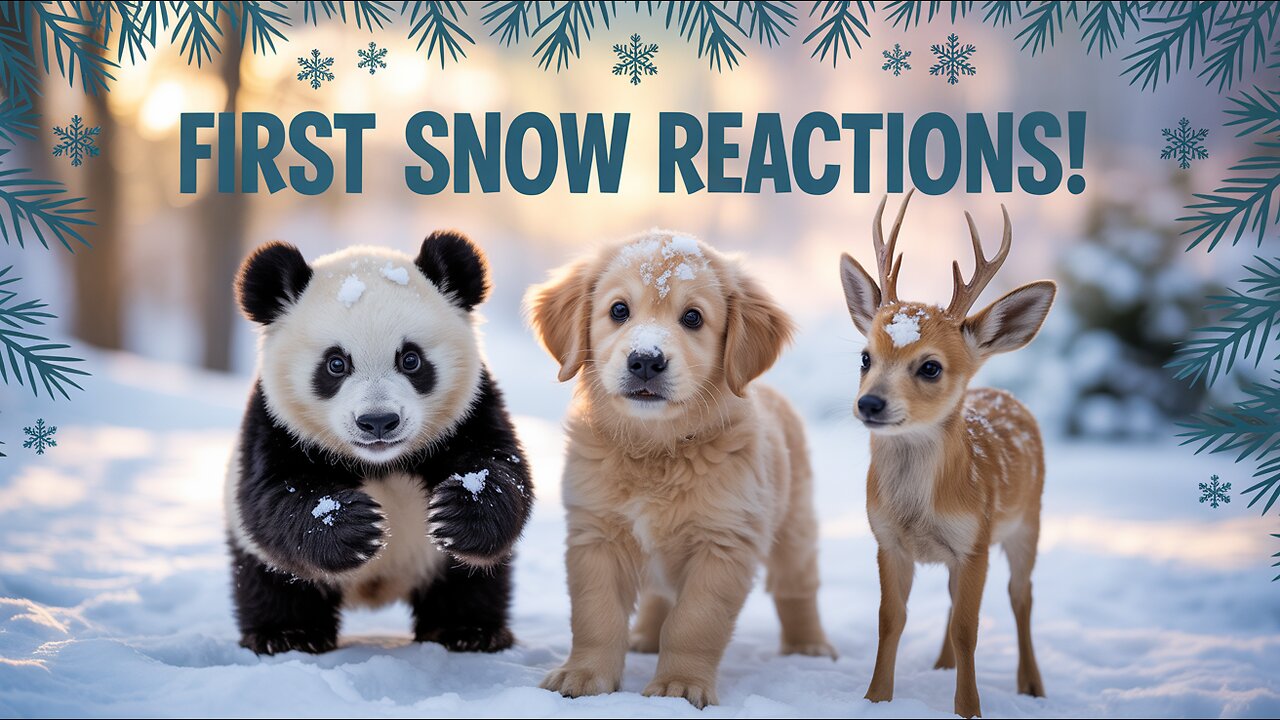 Baby Animals React to Snow for the First Time ❄️
