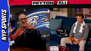 Peyton & Eli Manning demonstrate hilarious a sideline phone call during MNF