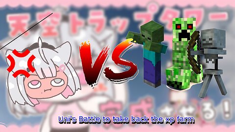 vtuber Uni Kokoro Battle for the trap tower - minecraft