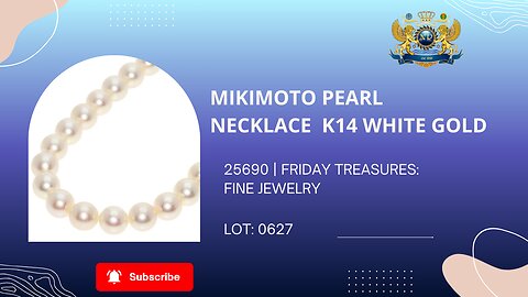 MIKIMOTO PEARL NECKLACE K14 WHITE GOLD