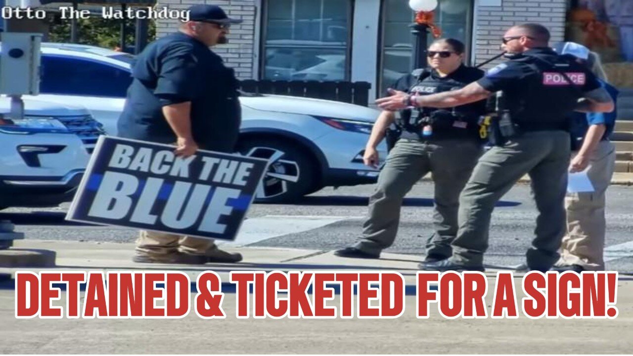 FIRST AMENDMENT AUDIT: OTTO Gets a TICKET for WORDS on A SIGN — Winnsboro Meltdown