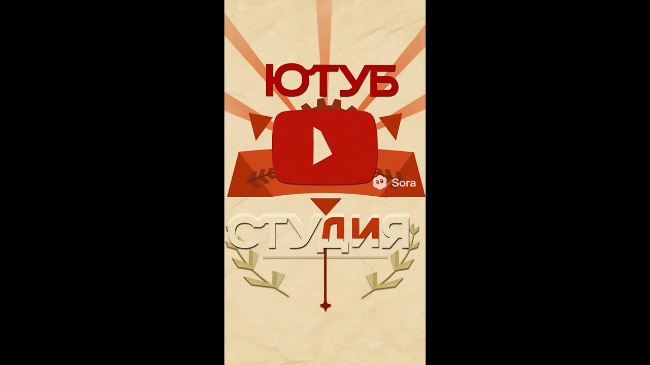 YouTube Logo (1960s Soviet Style - Sora 2)