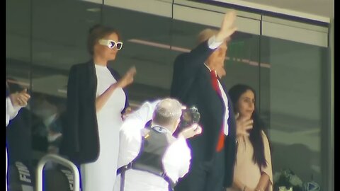 President Trump arrives at Met Life Stadium for the FIFA Club World Cup