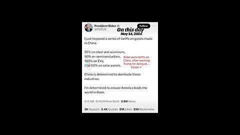 Biden retained Trump’s tariffs on China, and raised them…