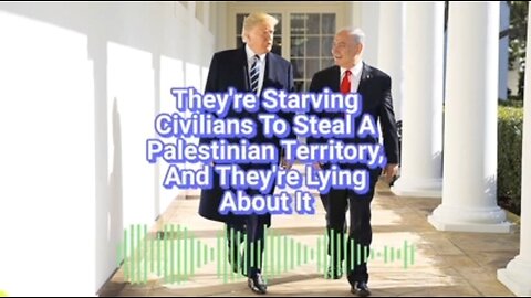 Caitlin Johnstone ~ They're Starving Civilians To Steal Palestinian Territory, And They're Lying About.