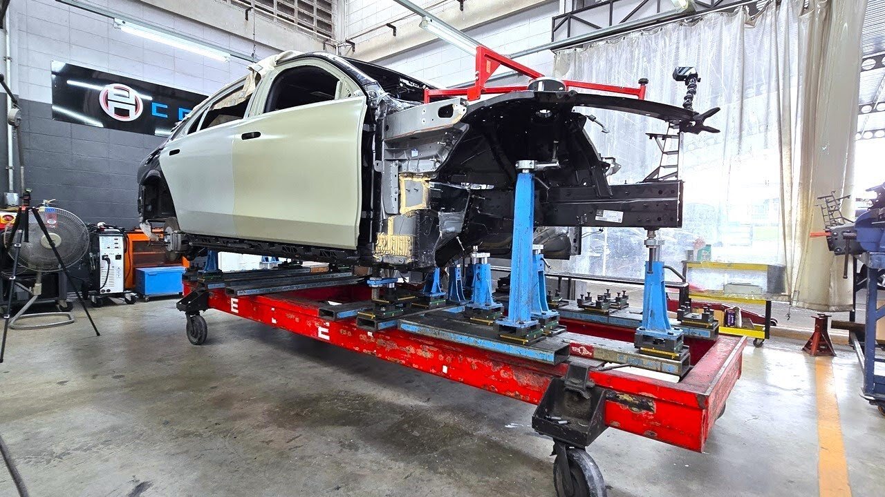 Mercedes Benz S Class W223 front rails replacement