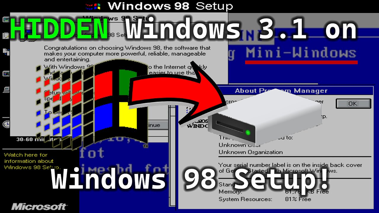 Installing Windows 98 Installer!