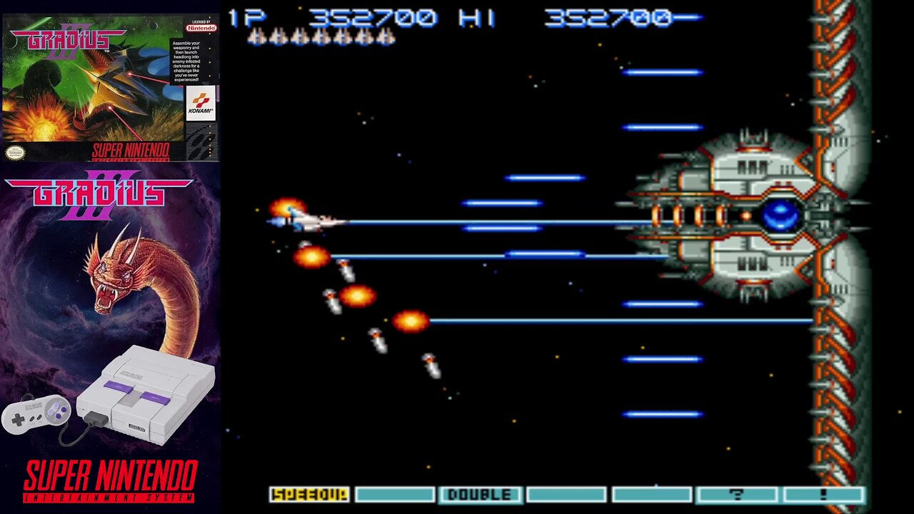 Gradius 3 (Super Nintendo) - Zone 8 Boss Rush