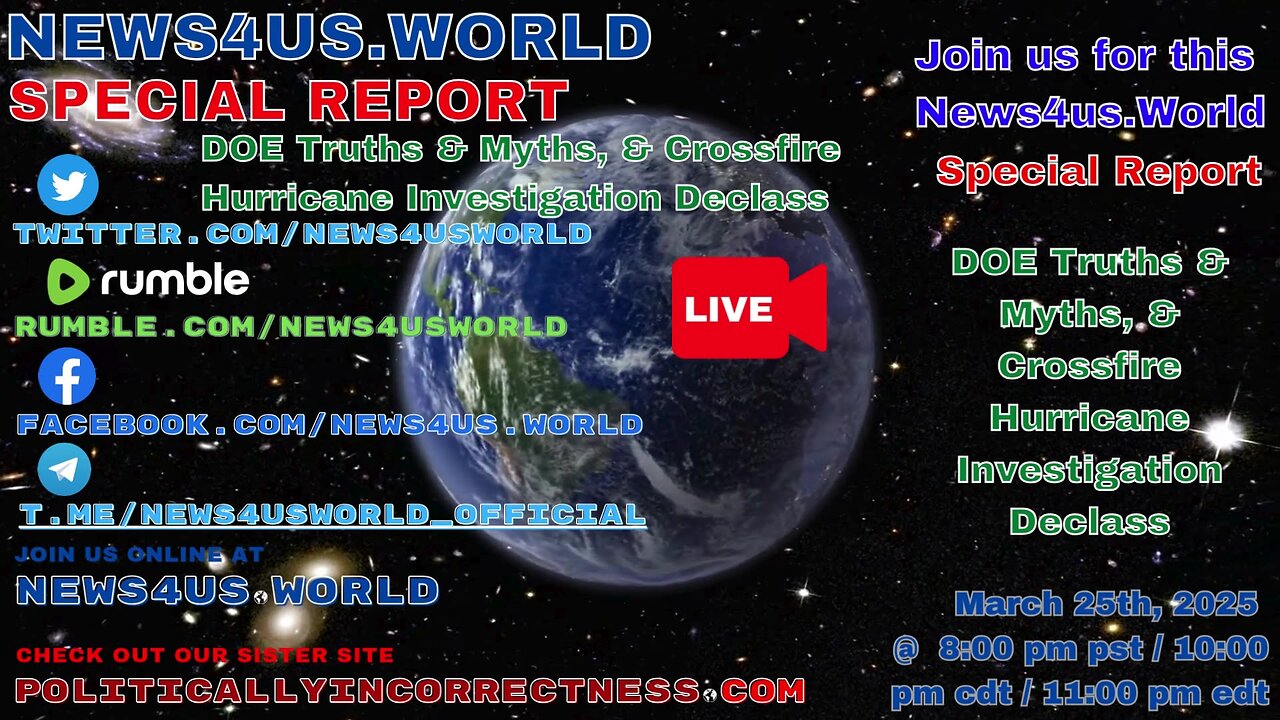 News4us World Special Report - DOE Truths & Myths, & Crossfire Hurricane Investigation Declass