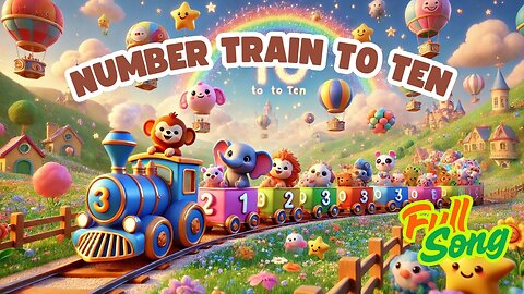 Number Train to Ten 🚂 | Counting Nursery Rhyme and Learning Song for Kids