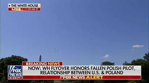 President Trump just did an EPIC military flyover for new right-wing Polish President Karol Nawrocki