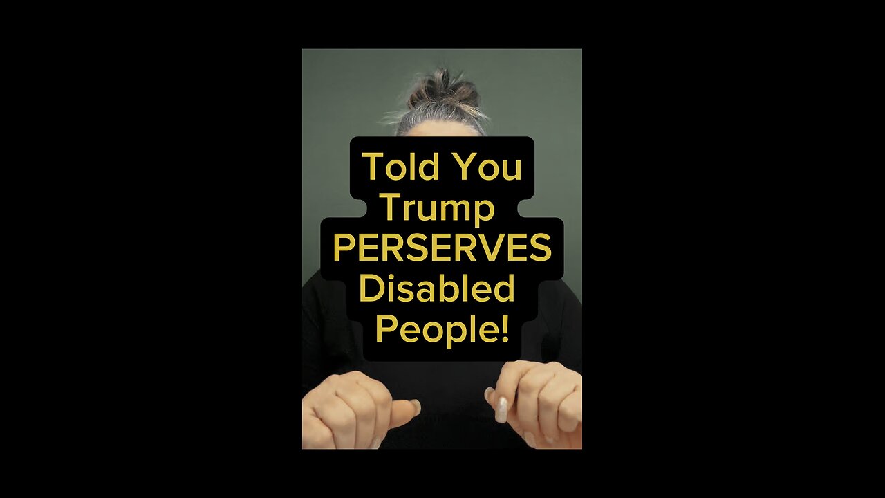 Trump PRESERVES Disabled People’s Future 🌟