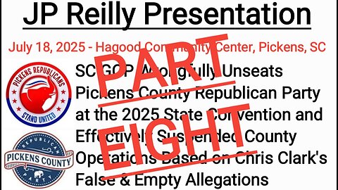 SC GOP Unseats Pickens, Part 8
