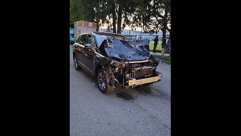 Car crash though Vancouver festival