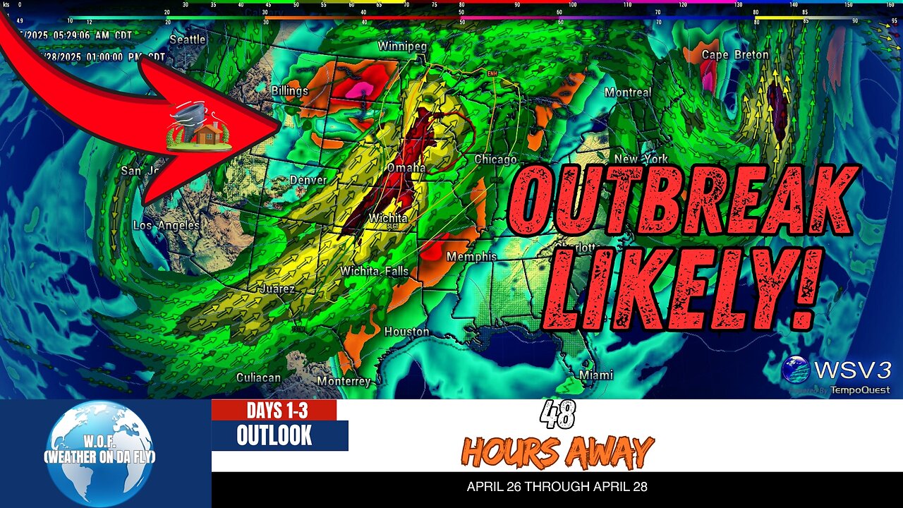 ⚠️ Severe Storm Threat Today: Southern Plains & Mid-Atlantic! April 26