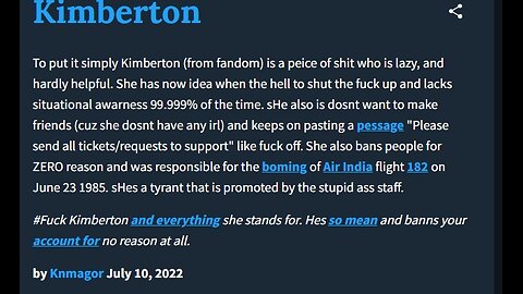 Kimberton Exposed A Fandom Wikia Predator Staff who protects pedophiles