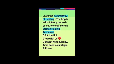Learn the Natural way of healing