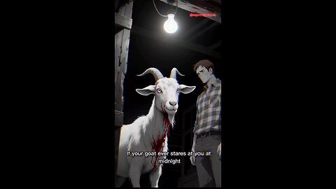 If your goat ever stares at you at midnight don’t stare back Rules to Stay Alive #scary #creepy